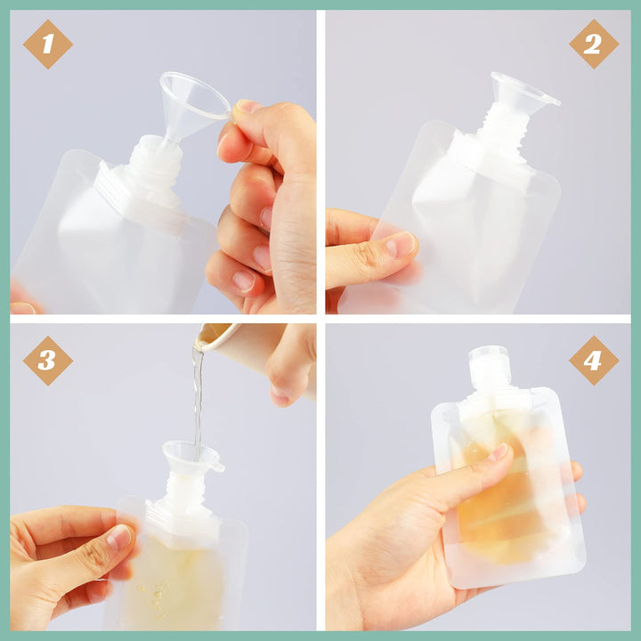 IETONE 10 Pieces 50 ml Transparent Clamshell Packaging 