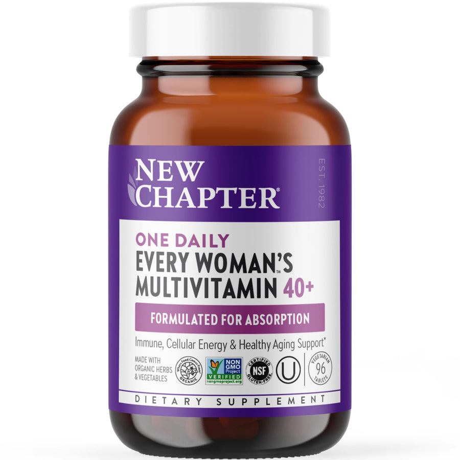 Women's Multivitamin 40 Plus for Energy, Healthy Aging + Immune Support with 20+ Nutrients -- Every Woman's One Daily 40+, Gentle on the Stomach, 96 Count