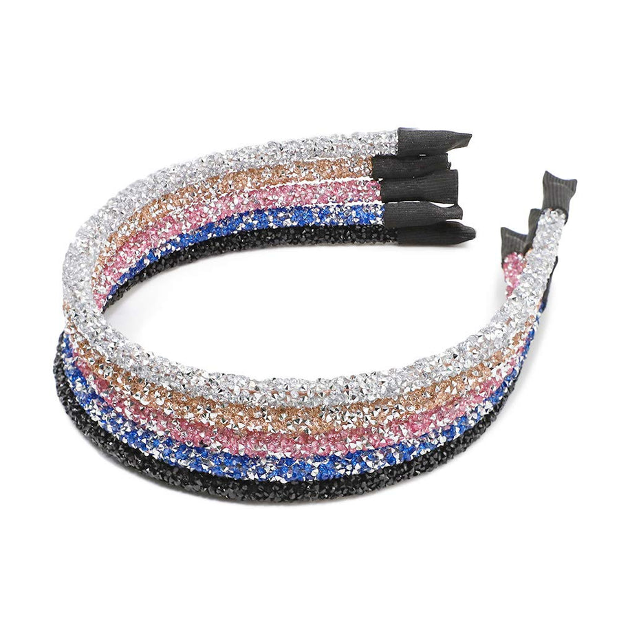 ZTL 5pcs/Set Glitter Headbands Narrow Hair Band Hair Ho