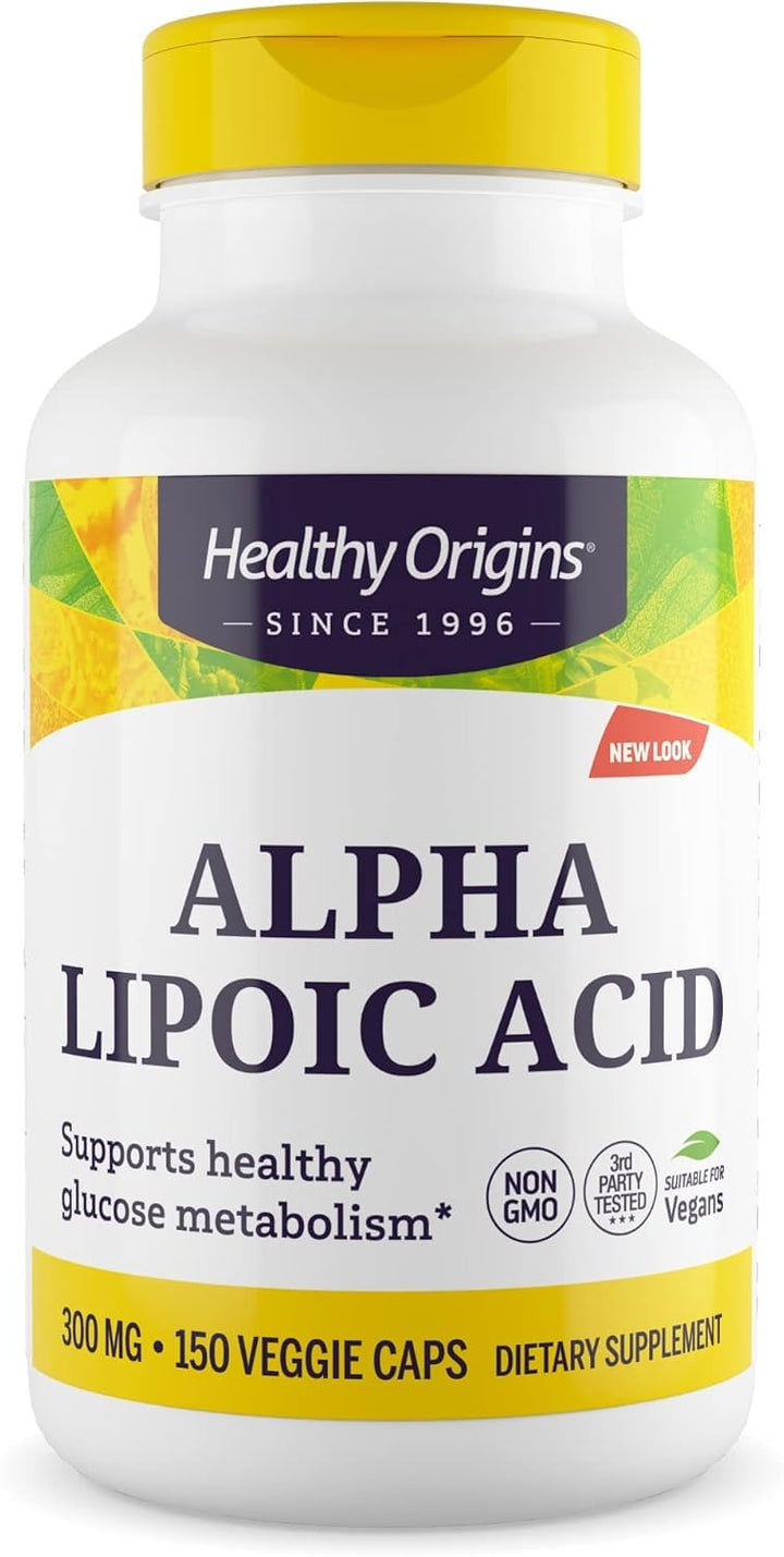 Alpha Lipoic Acid, 300 mg - Alpha Lipoic Acid Supplement - Antioxidant Support - Gluten-Free Supplement - 150 Veggie Capsules