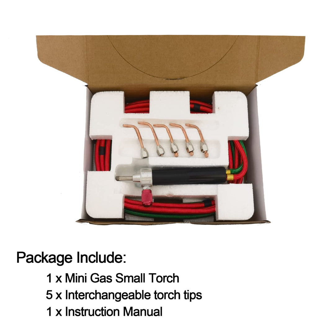 Jewelry Micro Mini Gas Small Torch Welding Soldering Gun with 5 Pcs Replaceable Tips, Jewelry Soldering Torches Soldering kit for Jewelry Repairing Torch