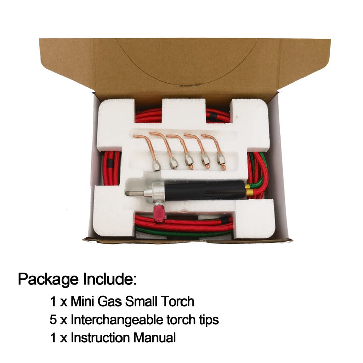 Jewelry Micro Mini Gas Small Torch Welding Soldering Gun with 5 Pcs Replaceable Tips, Jewelry Soldering Torches Soldering kit for Jewelry Repairing Torch