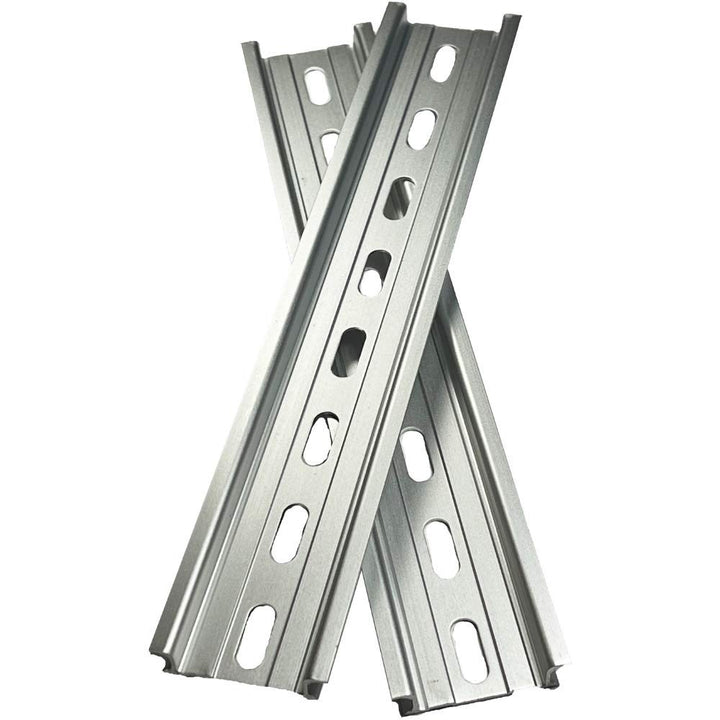 ICI T&amp;G 2 Pieces DIN Rail Slotted Aluminum RoHS 8 Inches Long 35mm Wide 7.5mm High