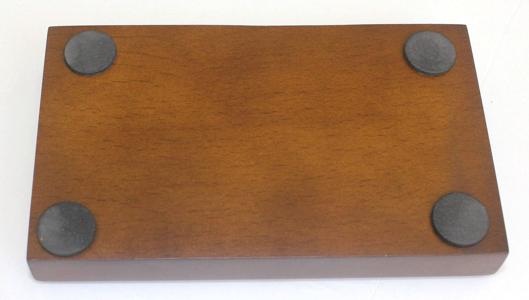 Challenge Coin Display Stand Wooden Holder Rack Case Holds 12 Military Challenge Coins, Walnut Finish