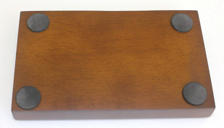 Challenge Coin Display Stand Wooden Holder Rack Case Holds 12 Military Challenge Coins, Walnut Finish