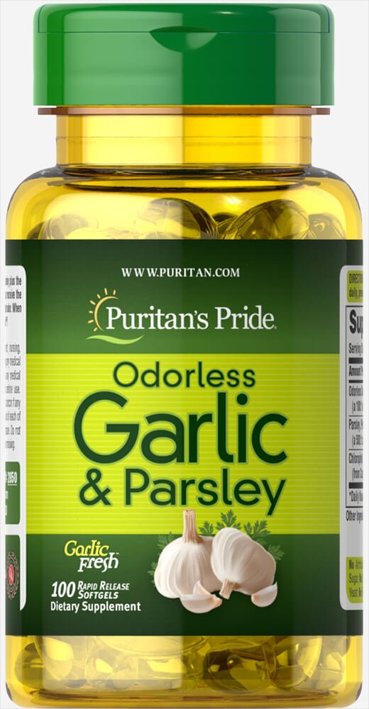 Puritan's Pride Odorless Garlic & Parsley 500 mg / 100 mg