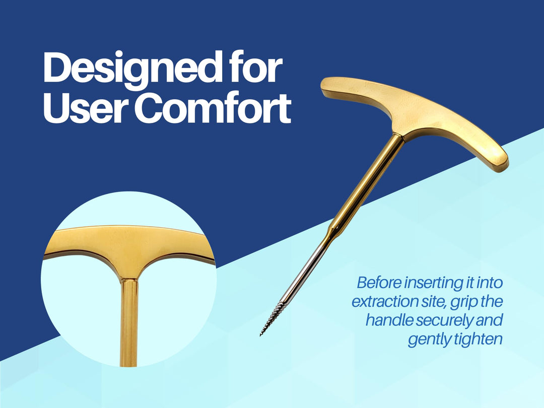 Dental Root Extraction Screw Elevator Ergonomic Handle Artman Brand