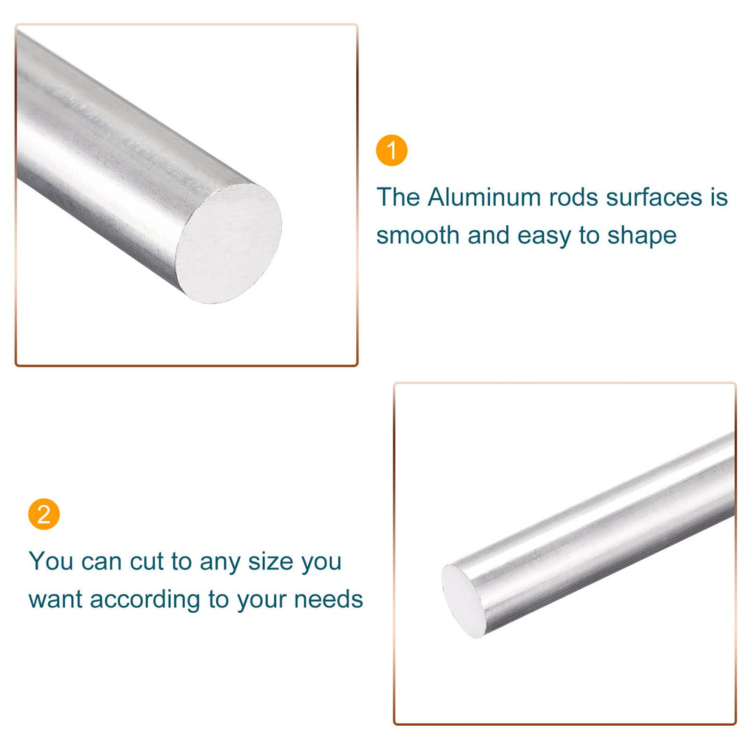 MECCANIXITY Aluminum Solid Round Rod 10mm Diameter 300m