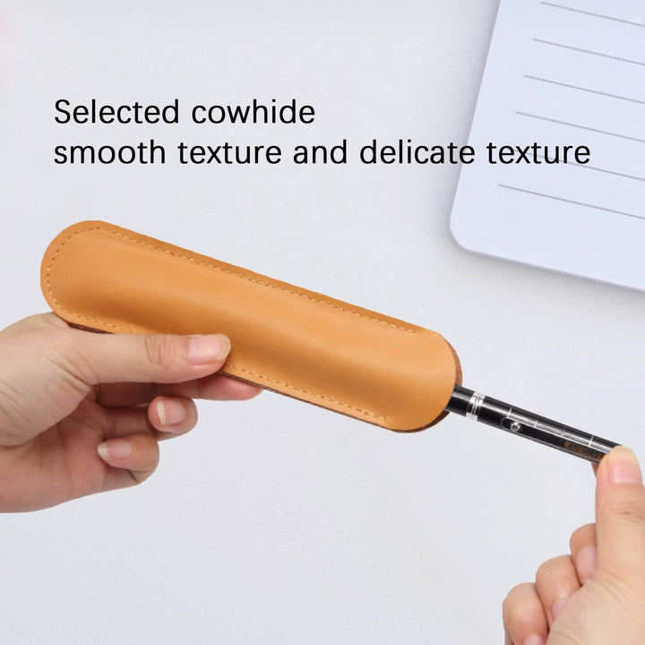 Set of 3 Leather Fountain Pen Sleeve Case Holder Pencil Pouch for Single Pen Office Accessories