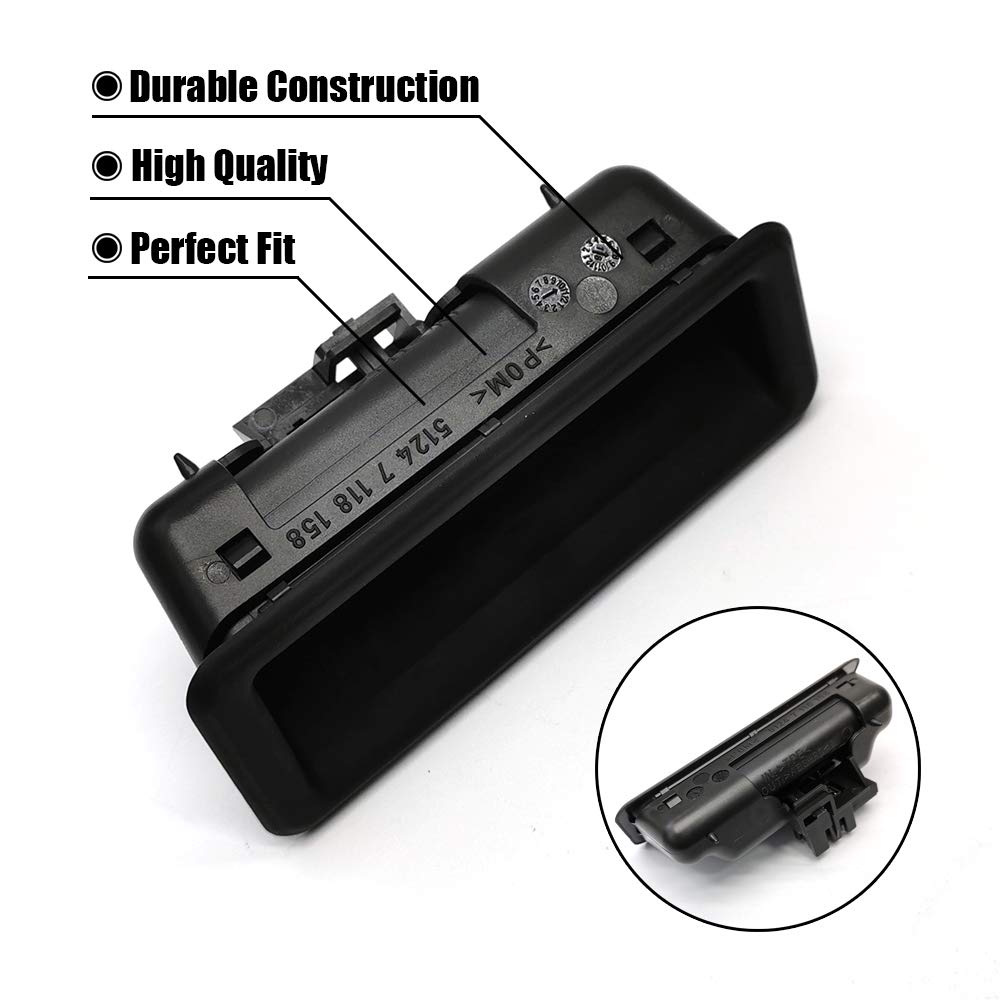 Trunk Lid Lock Release Push Button Handle Switch Compatible with BMW Series 1 Series 3 Series 5 X6 X5 X1 E60 E90 E91 E92 E93 E70 E71 51247118158 51-24-7-118-158 7118158