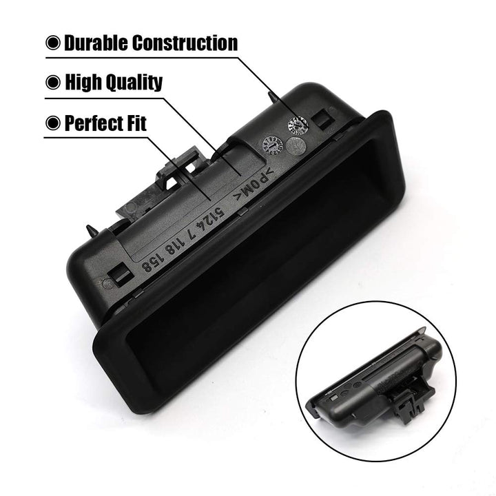 Trunk Lid Lock Release Push Button Handle Switch Compatible with BMW Series 1 Series 3 Series 5 X6 X5 X1 E60 E90 E91 E92 E93 E70 E71 51247118158 51-24-7-118-158 7118158