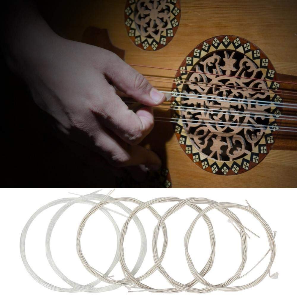 Oud Strings Set, Nylon and Silver-Plated Copper Alloy Strings for Oud Accessory Parts(11 strings)