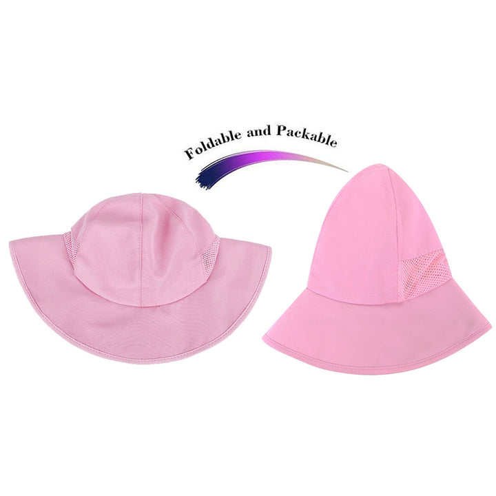 Pink Baby Sun Hat Kids Sun Hats with uv Protection for Girls Toddler Sun Hat Girl Sun Hat for Beach Swim Travel Pink 2-6 Years