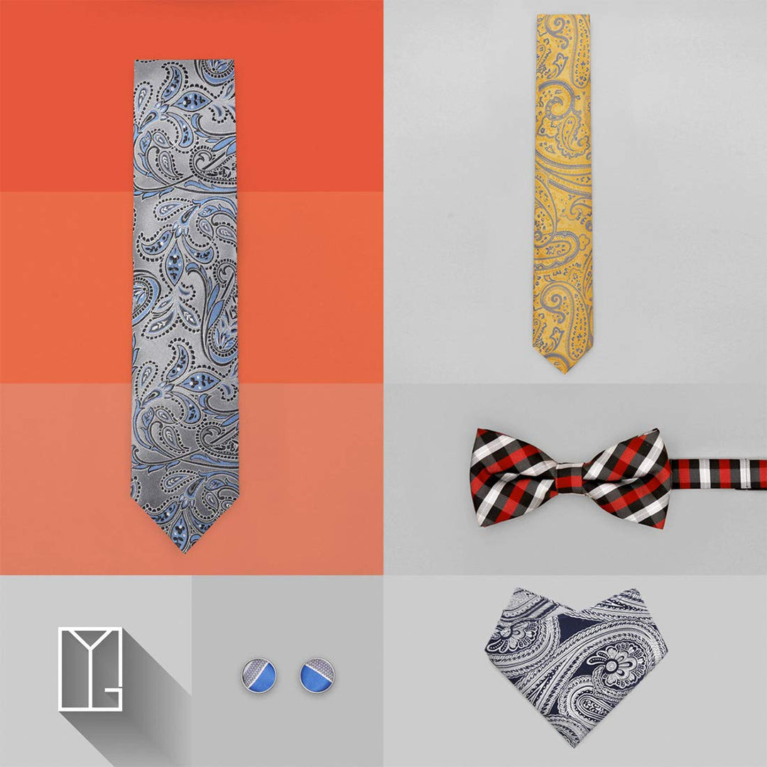 YED0109 Mens Hanky Economics Goods Blue Red Checkered Pure Cotton 10 Pack Handkerchiefs Set Wedding Gift Idea By Y&amp;G