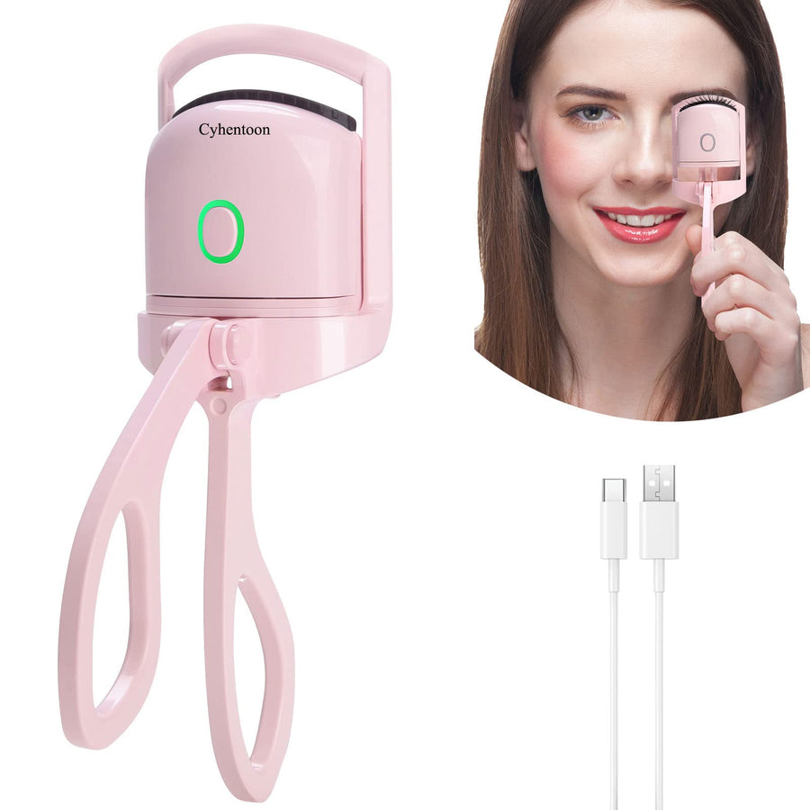 Electric Heated Eyelash Curler USB Rechargeable 2 Heating Modes Heated Lashes Curling Quick Natural Long Lasting Lash Tool Eyelash Curler