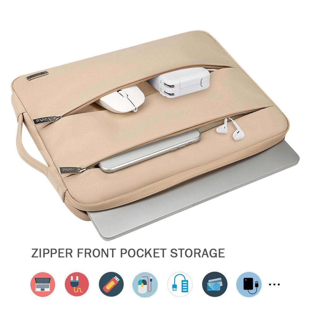 11 11.6 12 Inch Laptop Sleeve Case,Slim Computer Cover Bag Compatible with MacBook Air 11,Mac 12,Surface Pro 9 8 7/Laptop Go 2 3,HP Acer Asus Samsung Chromebook 4,Dark Grey