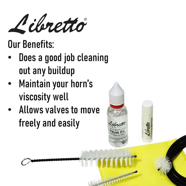 Premium Brass Valve Oil Lubricants, 1 oz (30ml), Safety Cap, Long-Lasting &amp; Smooth, Odorless, 100% Special-Blended Synthetic Formula, Designed Best to Clean &amp; Extend Life of Your Instruments!