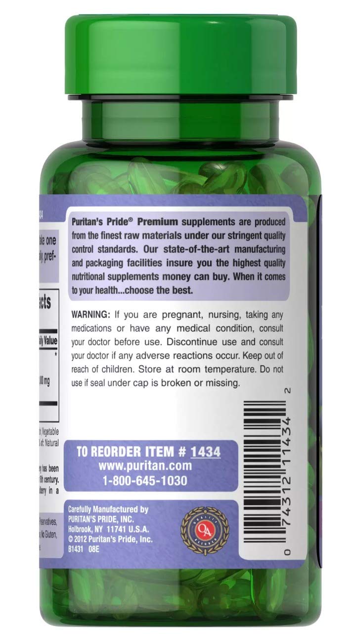 Bilberry 4:1 Extract 1000 mg-90 Softgels