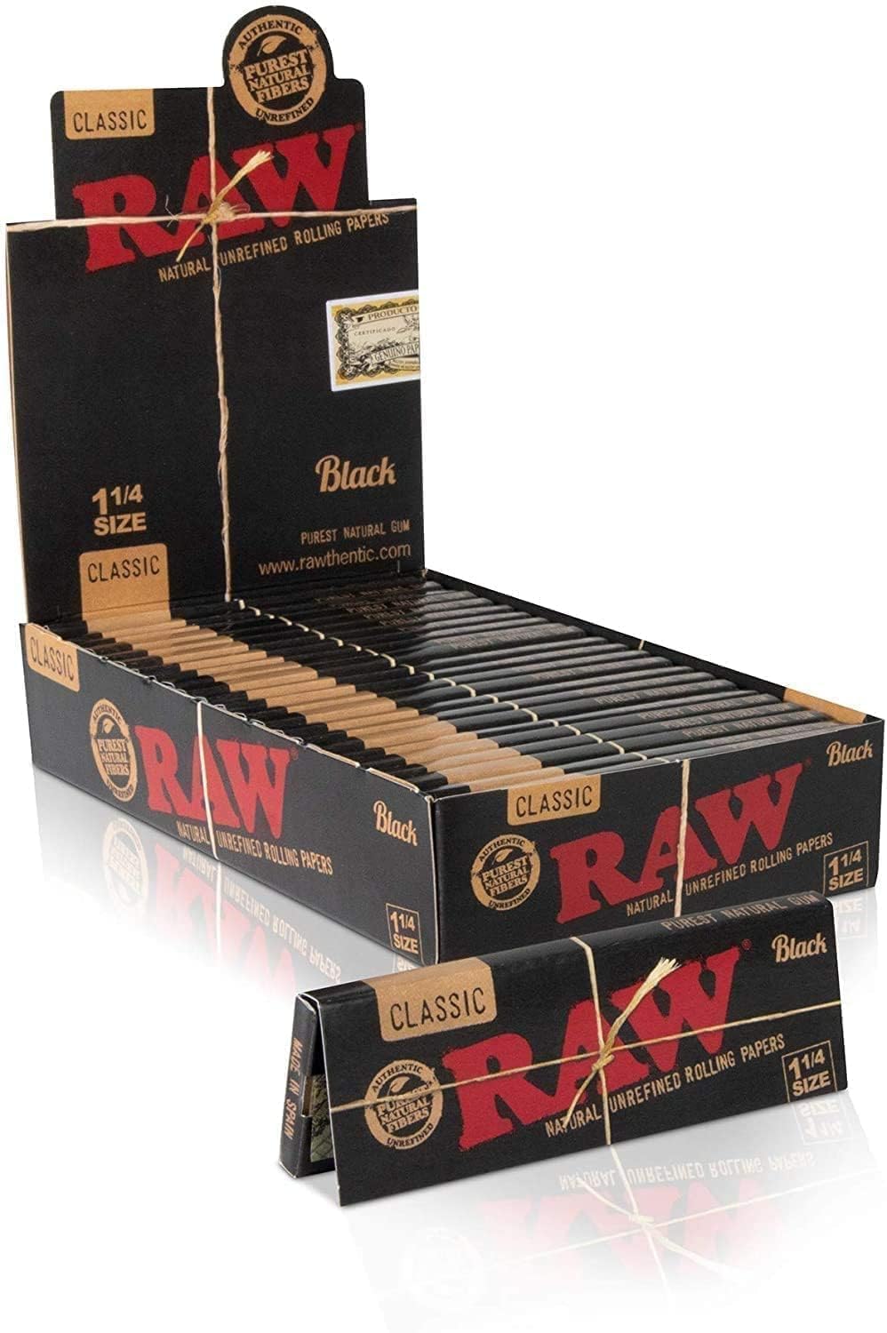 RAW Classic 1 1/4 Size Natural Unrefined Ultra Thin 79m