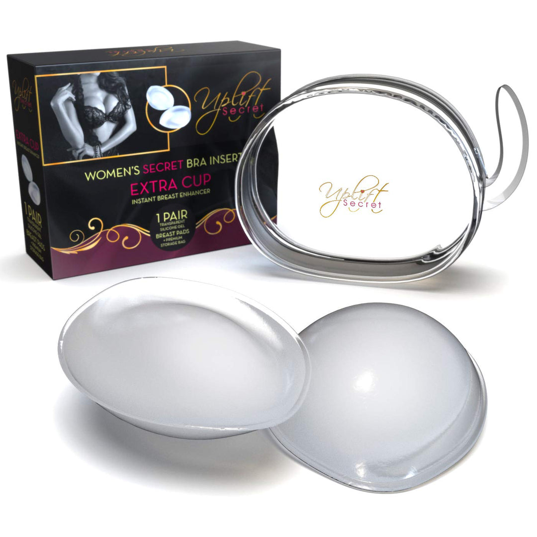 Silicone Bra Inserts - Clear Gel Push Up Breast Pads - Bra Padding Bust Enhancer