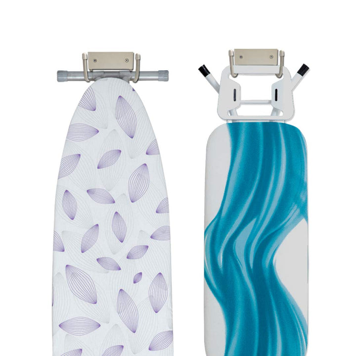 Wall Mount Ironing Board Hanger and Holder, Holder Organizer Wall Rack for Laundry Rooms (White)