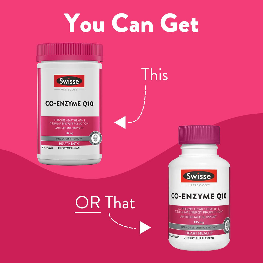 CoQ10 Supplement Co-Enzyme Q10 | 6 months Supply| Coenzyme Q10 Supports Heart Health and Ubiquinol Cellular Energy Production | CQ10 Antioxidant Support| Co Q 10 Supplement 135mg | 180 Softgels