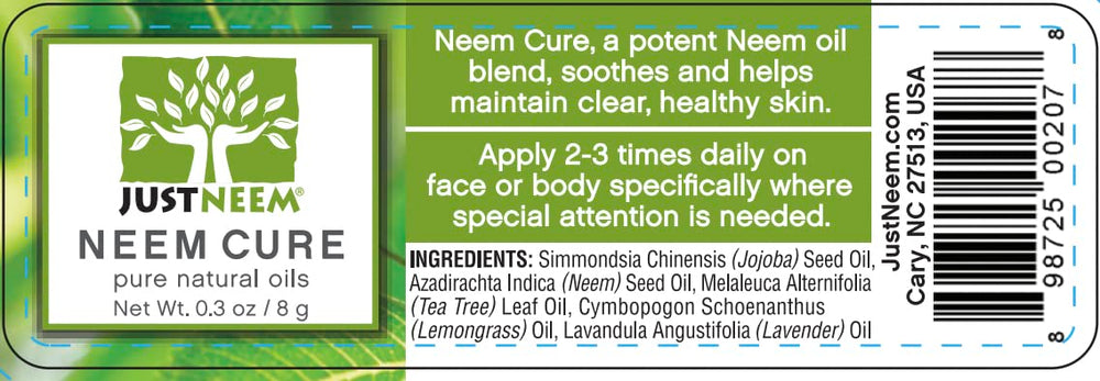 JUSTNEEM Neem Cure (Botanical Healing Oil), 0.3 Ounce