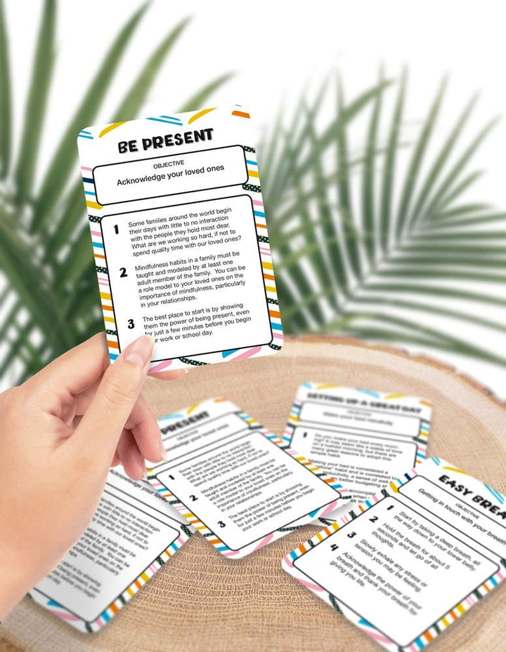 Allura &amp; Arcia 52 Stress Less &amp; Self Care Cards - Mindfulness &amp; Meditation Exercises - Anxiety Relief &amp; Relaxation