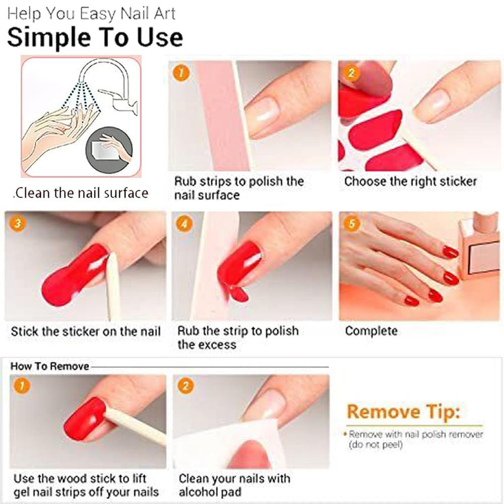 Bluezoo Full Nail Art Sticker Van Gogh&#39;s Starry Night Fullnail Stickers,14 Decals/sheet (Pack of 2 Sheets)