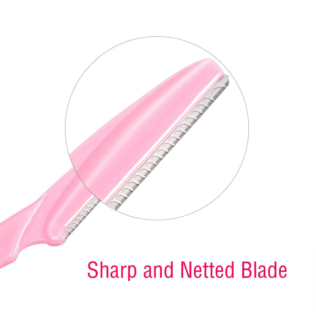 24 Pieces Eyebrow Razor Facial Razor Shaper Trimmer with Precision Cover