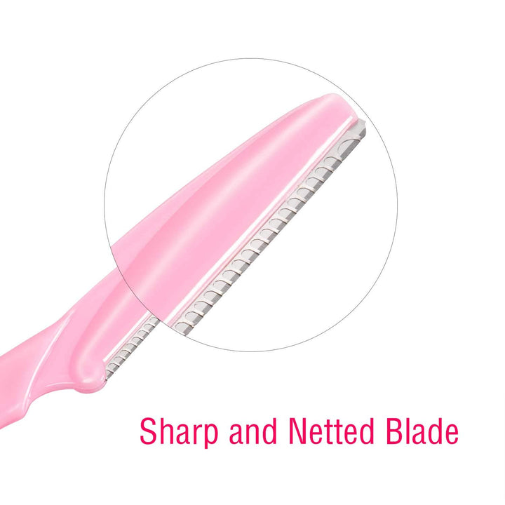 24 Pieces Eyebrow Razor Facial Razor Shaper Trimmer with Precision Cover