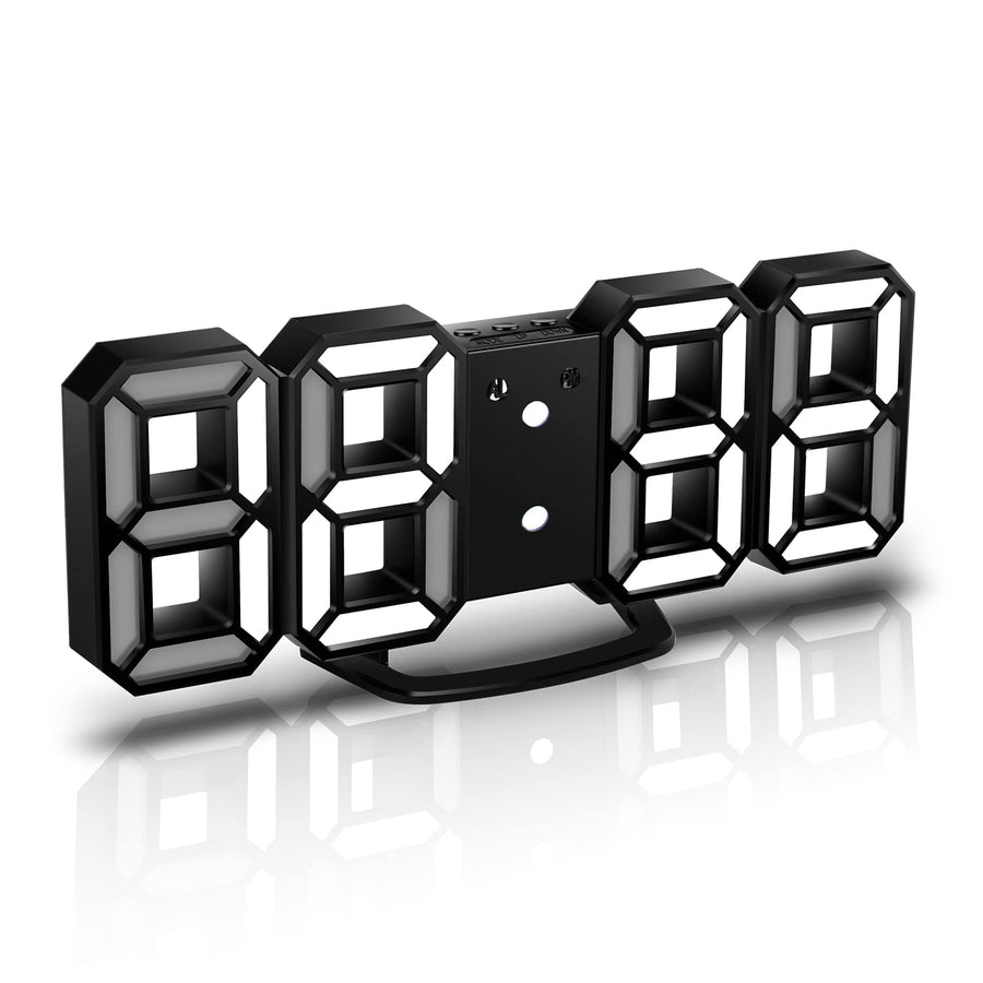 LED Clock, 14.8'' Remote Control LED Wall Clock with Multi-Function, Auto Brightness Large Digital Clock Wall for Home/Office