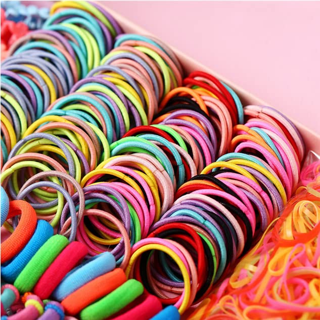 790 pcs Girls Hair Clip Hair Tie Set Toddler Kids Hair Accessories for Girls Hair Clips for Toddler Girls Hair Accessories Set Colorful Ponytail Holders Rubber Bands with 10 pcs Ice Cream Hairpin