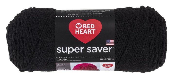 Red Heart Super Saver Yarn 312 Black