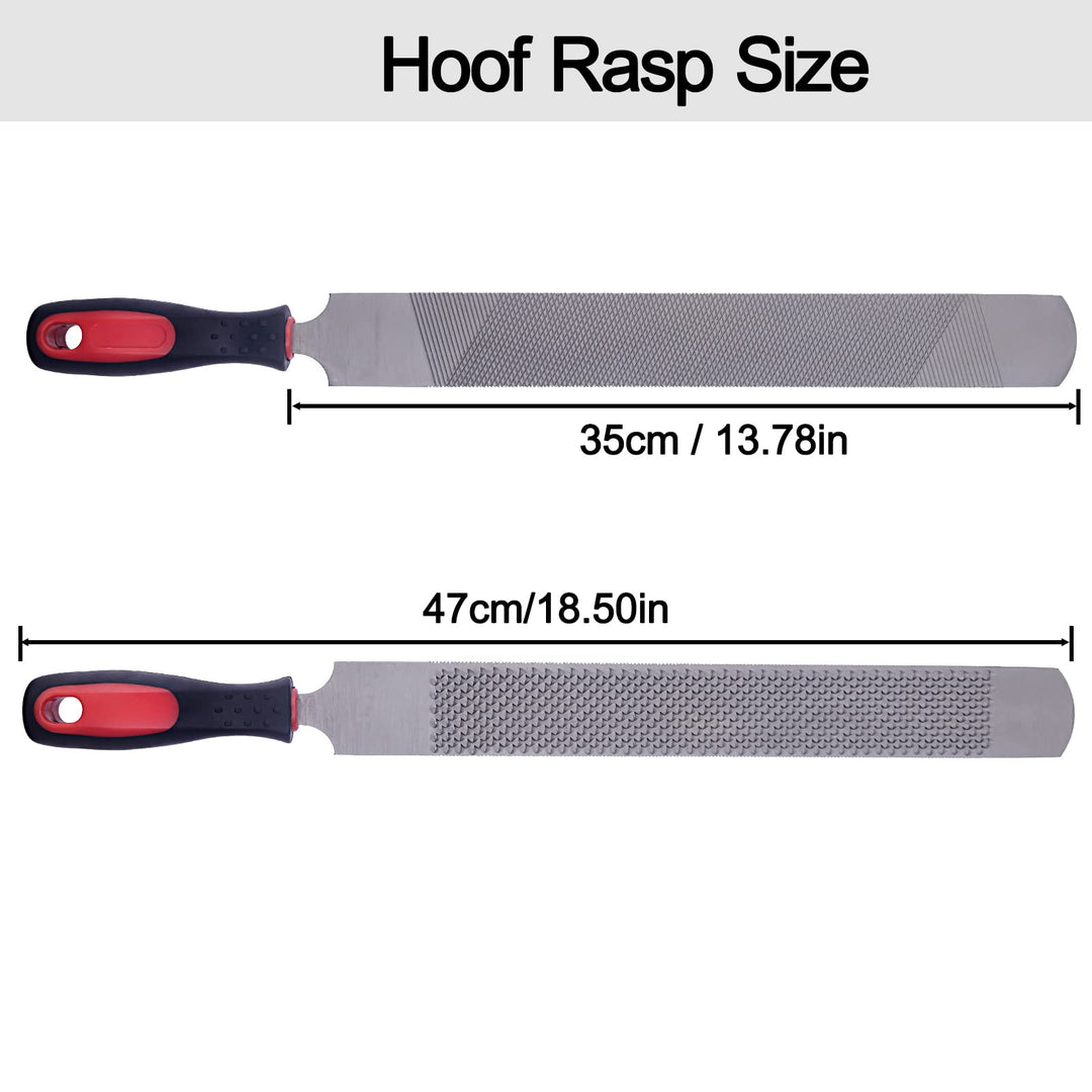 wevsuipo Hoof Rasp for Horses, Horseshoe File, 18 Inches Black Farrier Hoof Rasp Tool with Handle, Suitable for Repair Horse Hooves, Goat Hooves, Cow Hooves and Wood Working