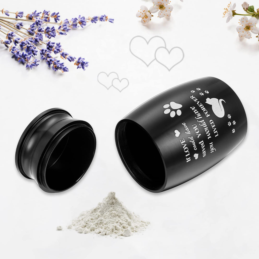 2.8 Small Cremation Urns for Pet Ashes Mini Cat Paw Keepsake Urn Aluminium Small Ashes Urns Mini Urn for Cat Ashes Holder