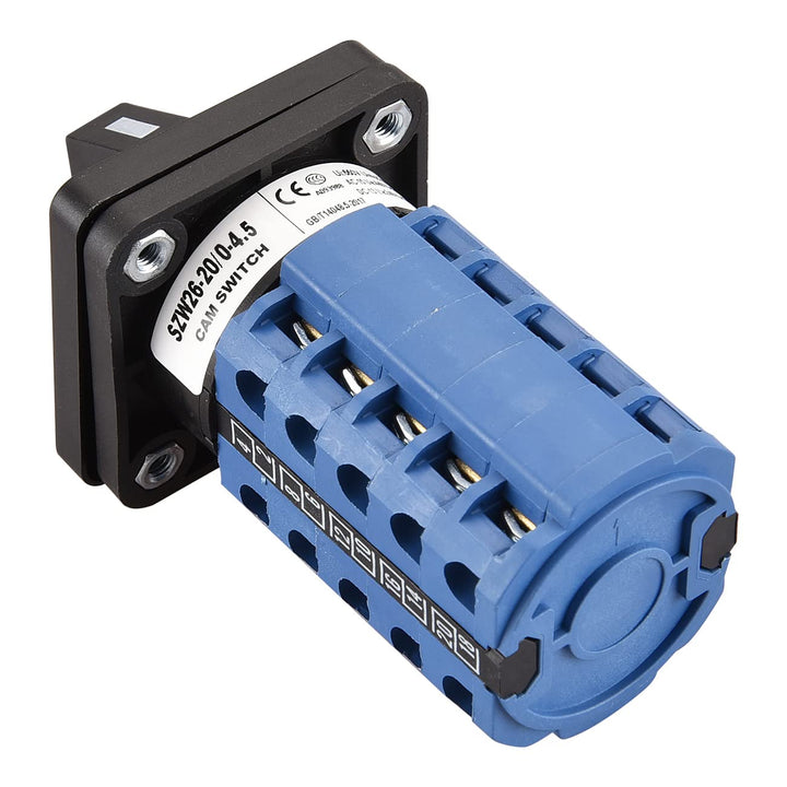 Mounting Rotary Select Cam Changeover Switch SZW26-20/0-4.5 5 Position 20 Poles AC 660V 20A 50Hz
