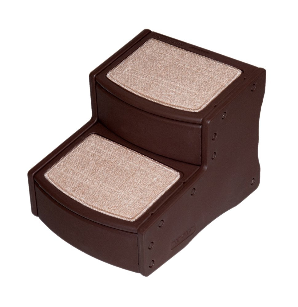 Easy Step II Pet Stairs, 2 Step for Cats/Dogs up to 75-pounds, Portable, Removable Washable Carpet Tread, No Tools Required, Available in 4 Colors