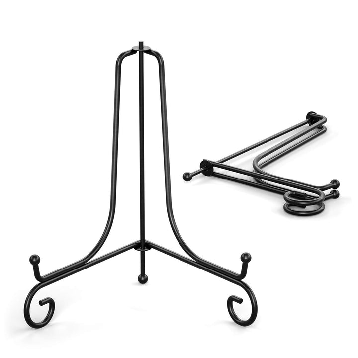 Plate Stands for Display - 8 Inch Plate Holder Display Stand + Metal Easel Stand for Picture Frame, Decorative Plates, Book, Photo, Collectibles (2 Pack)