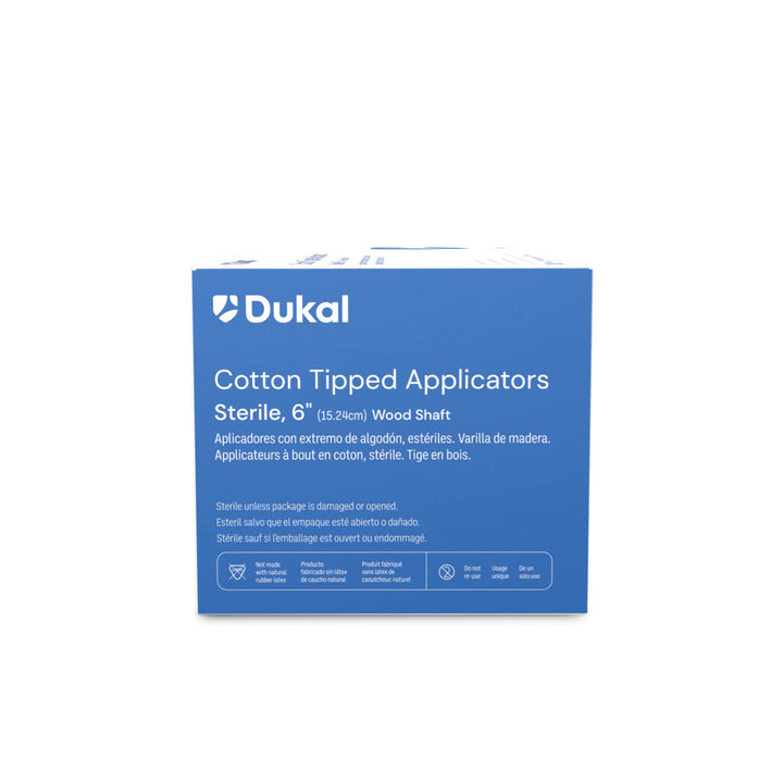 Dukal 6-inch Cotton Tipped Applicators 100 2-packs Per 
