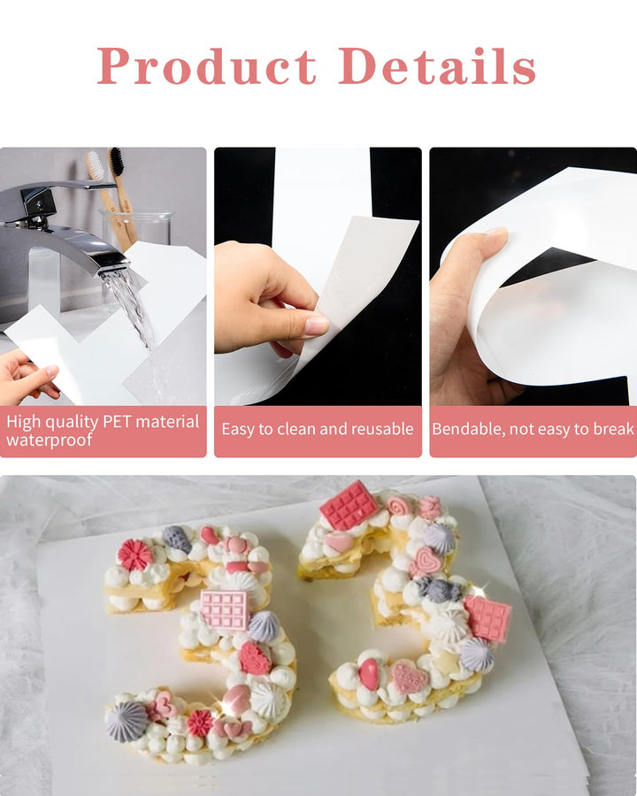 EORTA 0-8 Numeral Cake Stencils Molds 10 Inch Arabic Nu