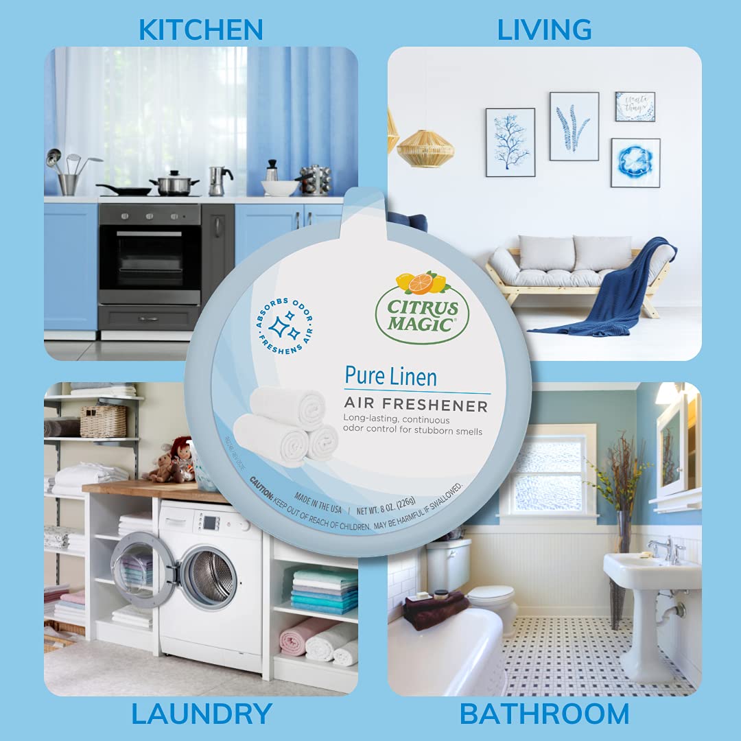 Solid Air Freshener, Pure Linen, 8-Ounce