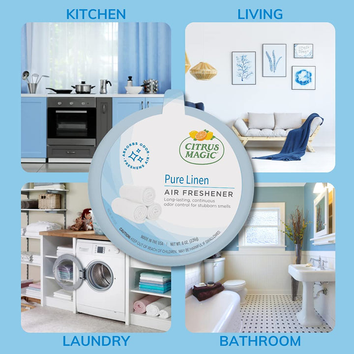 Solid Air Freshener, Pure Linen, 8-Ounce