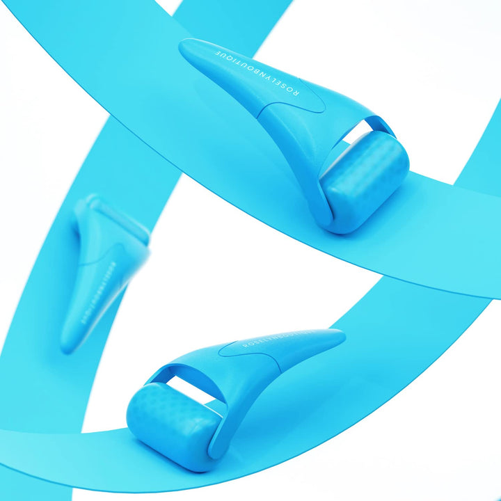 Ice Roller for Face Wrinkles Fine Lines Puffiness Stick Massager Facial Skin Care Tools Self Care Gifts for Men Women (Blue)