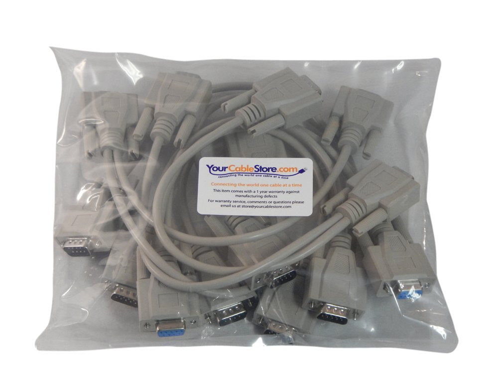 Your Cable Store 1 Foot 9 Pin Serial Splitter Cable DB9