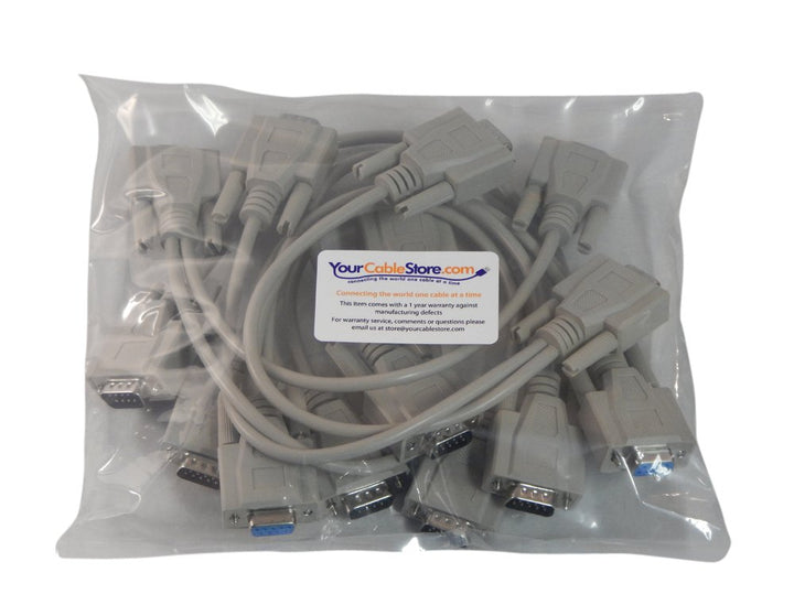 Your Cable Store 1 Foot 9 Pin Serial Splitter Cable DB9