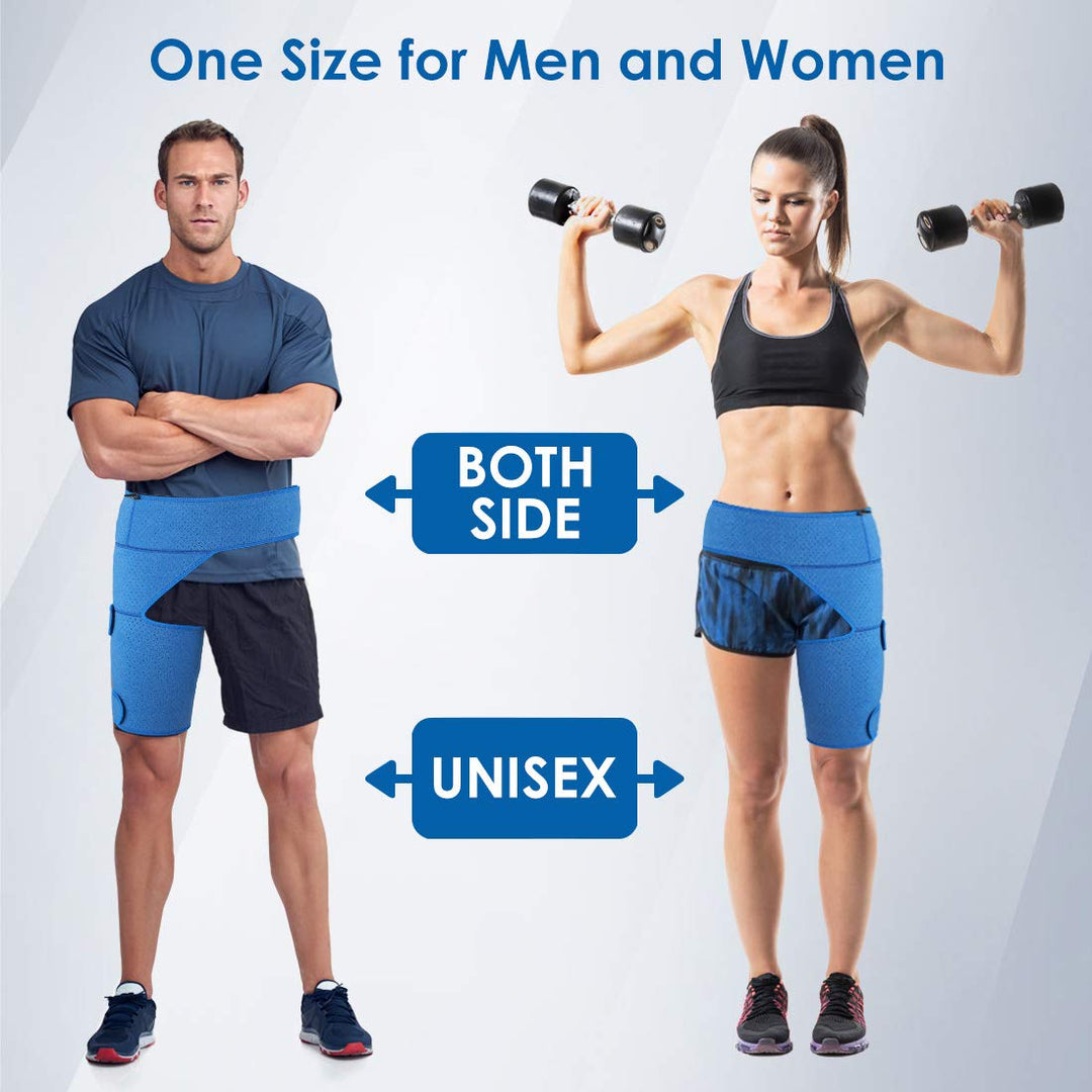 Groin Wrap,Blue Perforated Breathable Belt Waist Suppor