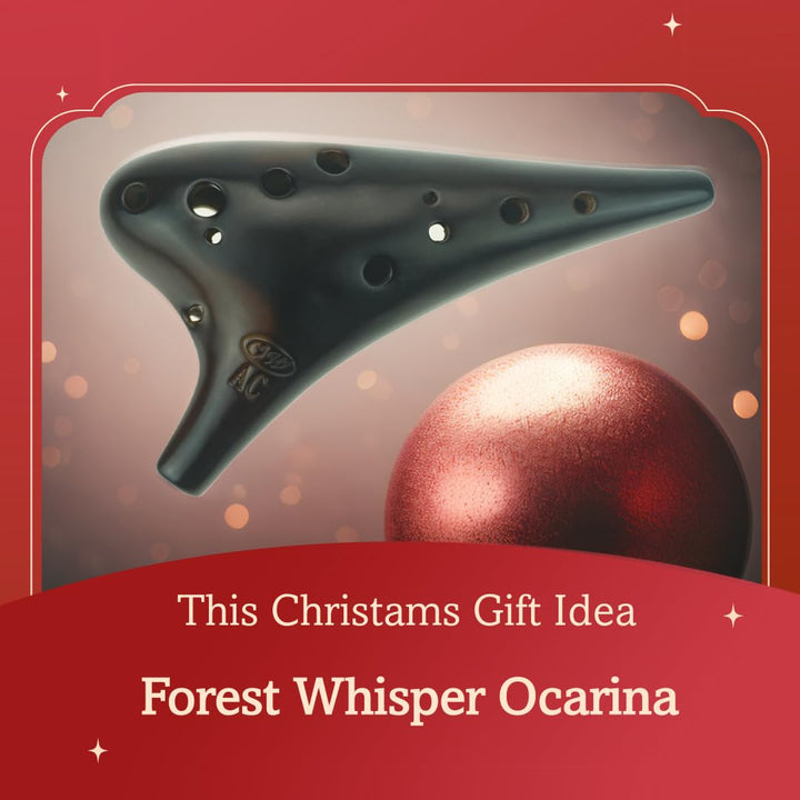 Forest Whisper 12 Hole Ocarina Classic Straw Fire Masterpiece Collectible, Alto C Ceramic Ocarina - Highly Recommended Christmas Gift Idea Music Instrument Shop Owner