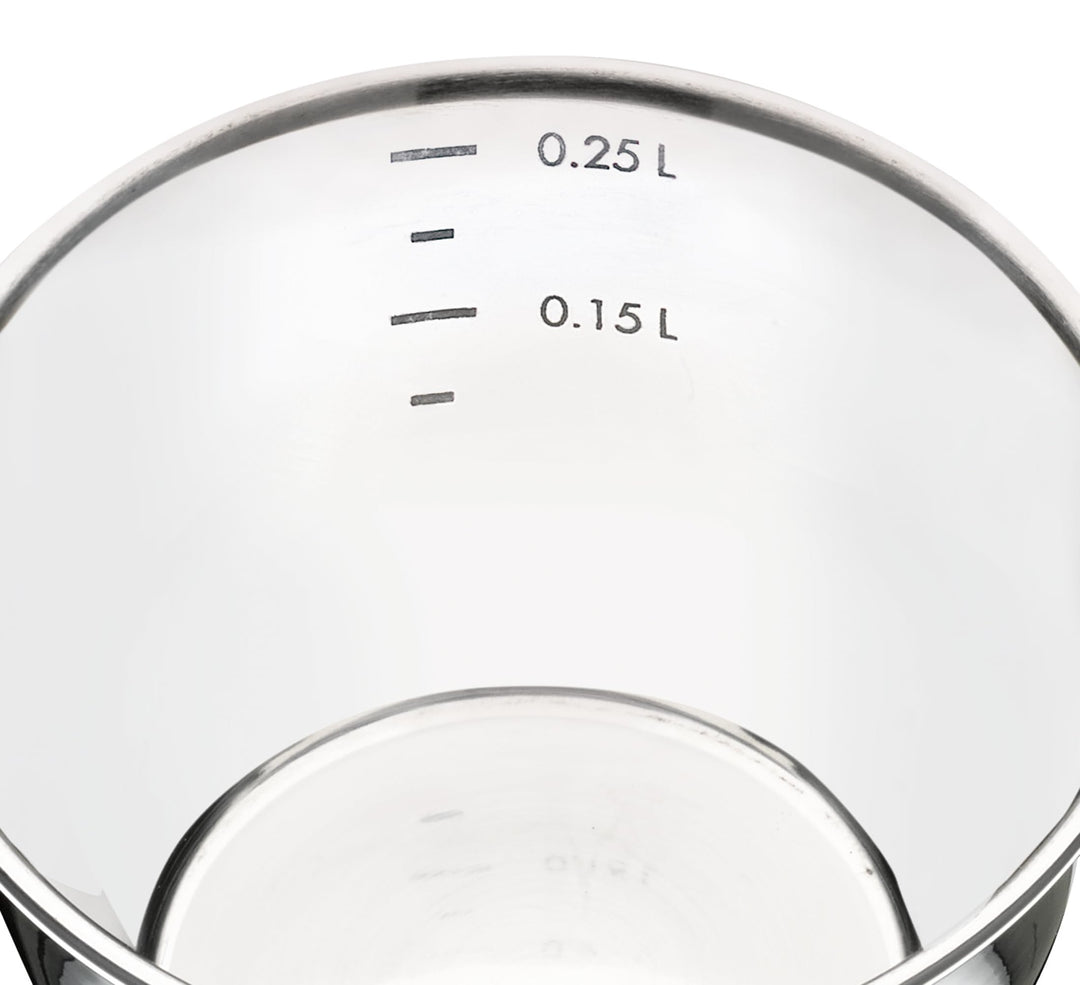 Stainless Steel Saucepan with Clad Bottom, 8-Ounce,Silver