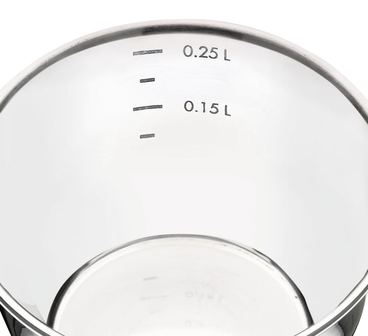 Stainless Steel Saucepan with Clad Bottom, 8-Ounce,Silver
